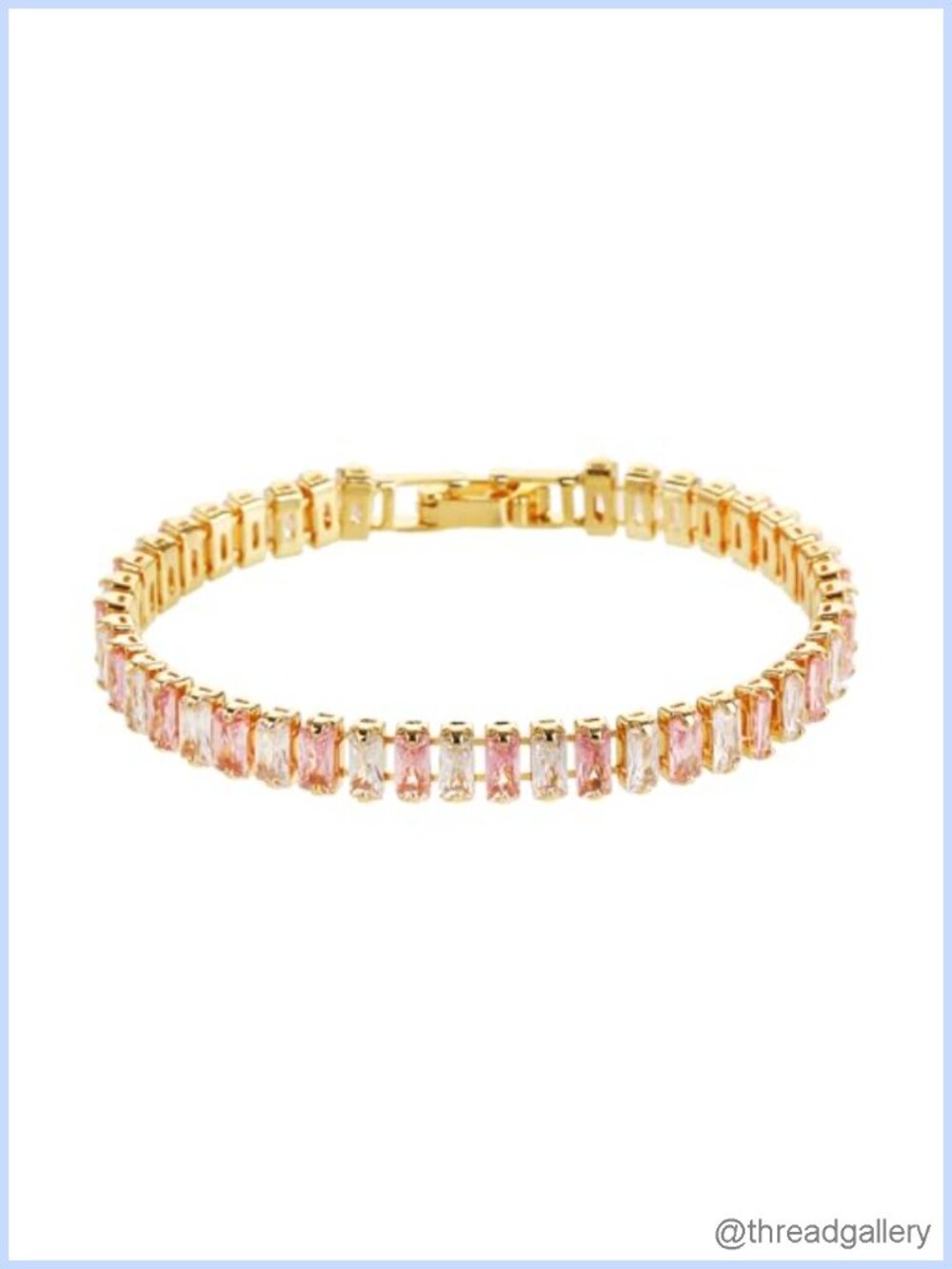 18K Gold Plated 5.0mm Cubic Zirconia Tennis Bracelet Classic Women's